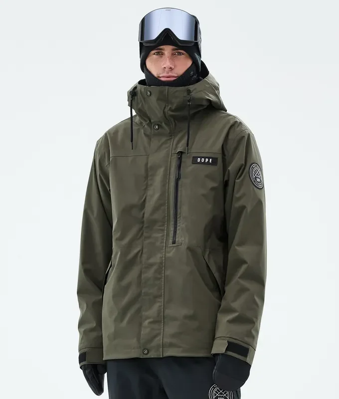 Dope Blizzard Full Zip Veste Snowboard Homme Olive Green Dernier Modèle