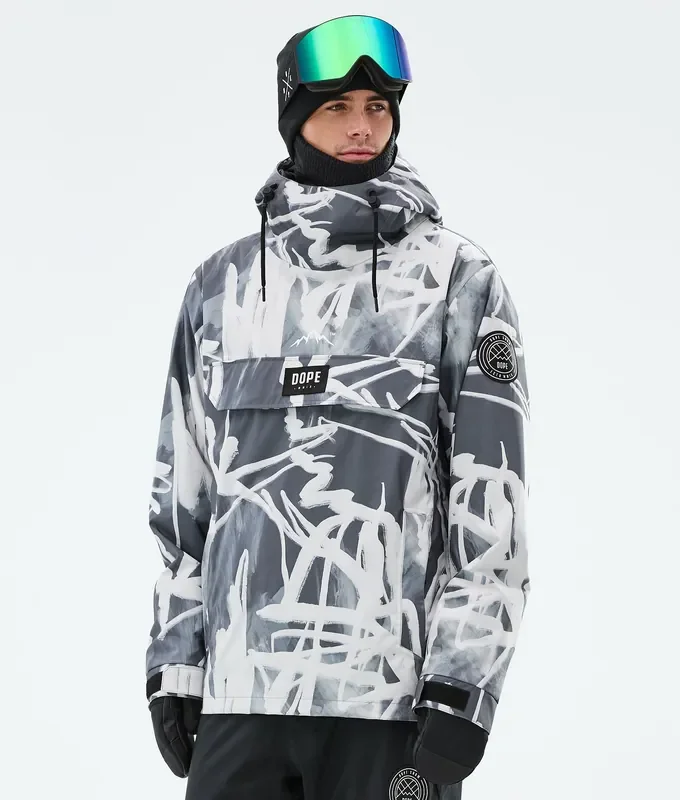 Dope Blizzard Veste Snowboard Homme Scribble Black Prix Bas