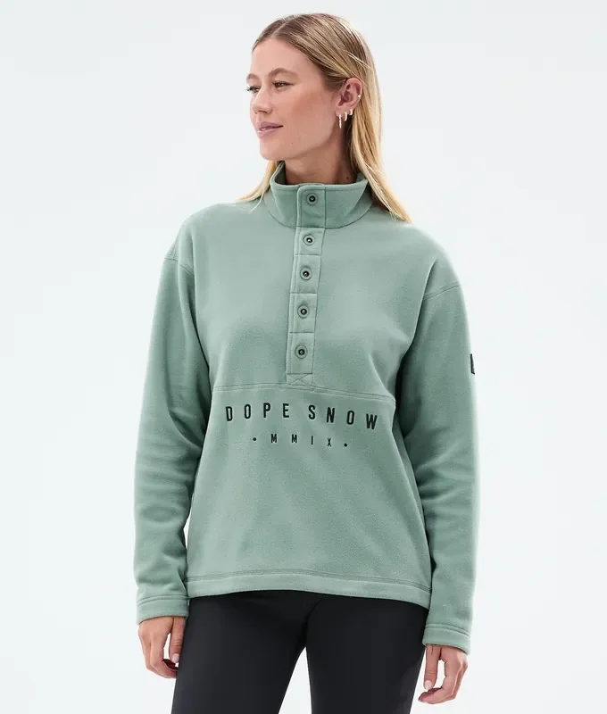 Dope Comfy W Sweat Polaire Femme Faded Green Réduction