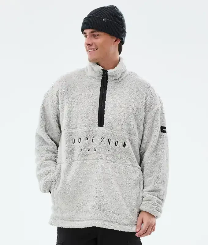 Dope Pile Sweat Polaire Homme Light Grey Usine Directe