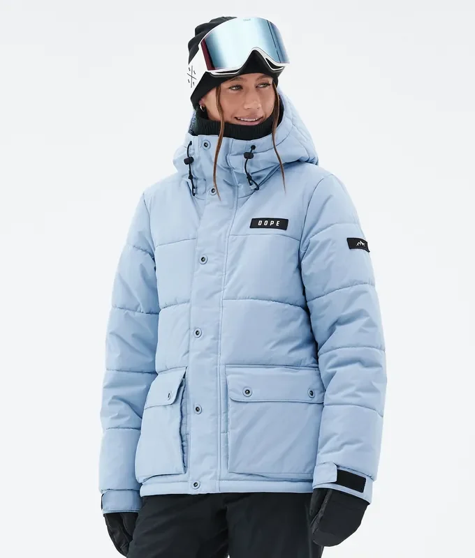 Dope Puffer W Full Zip 24 Veste Snowboard Femme Light Blue Acheter Direct