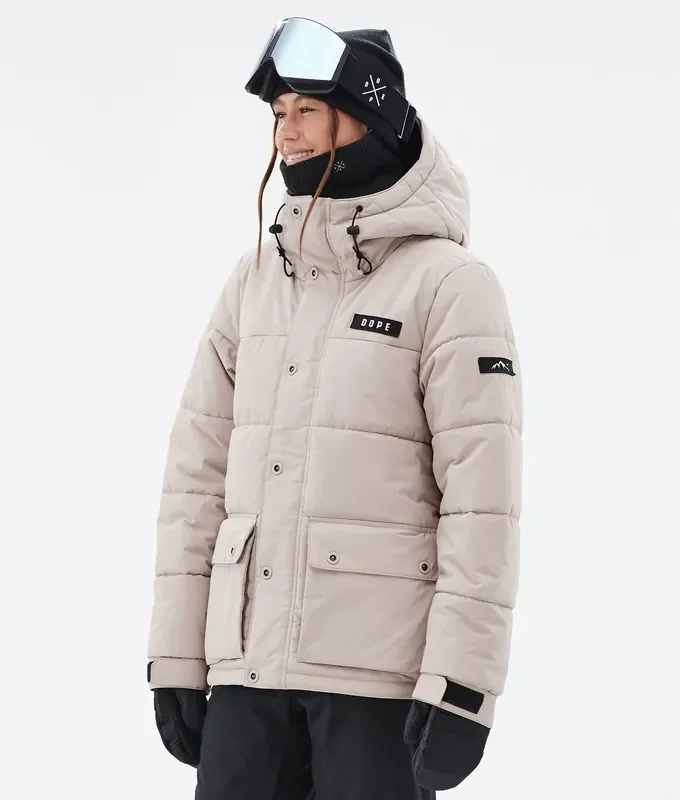 Dope Puffer W Full Zip 24 Veste Snowboard Femme Sand Dernier Modèle