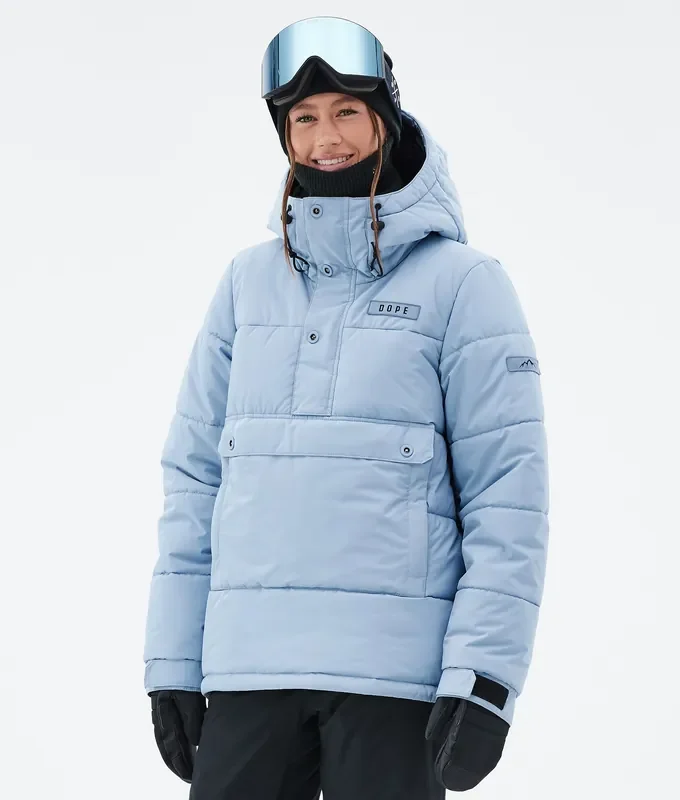 Dope Puffer W Veste Snowboard Femme Light Blue Prix Promo