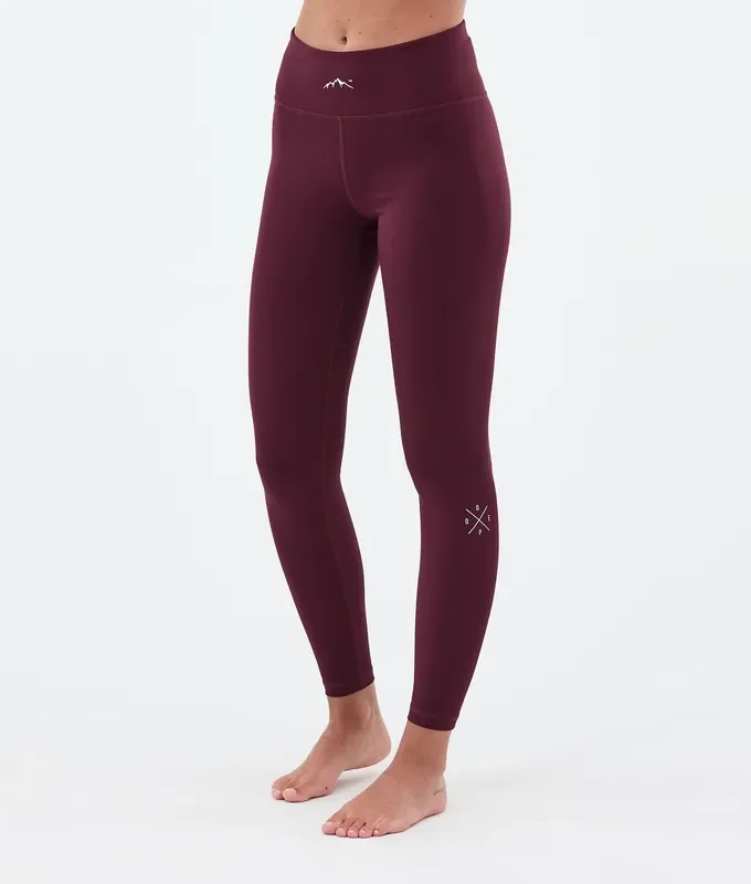 Dope Snuggle W Pantalon thermique Femme 2X-Up Burgundy Vente Directe