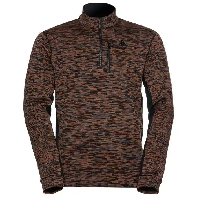Édition Limitée Polaire Odlo BERRA SL PULL ½ ZIP Orange Rust/Space Dye