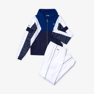 Ensemble de Survêtement Lacoste Men WH8612 Colorblock Ocean Navy Blue White
