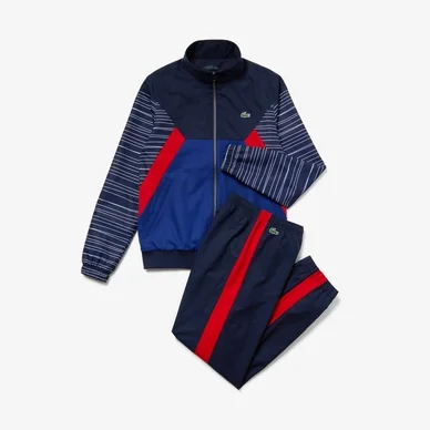 Ensemble de Survêtment Lacoste Men WH8648 Navy Blue White Ocean Red