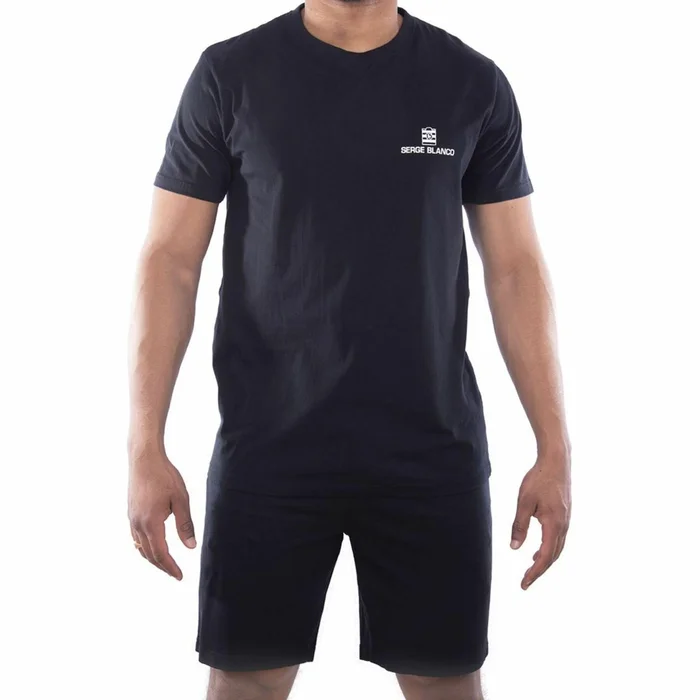 Ensemble pyjama court avec t-shirt col rond West Serge Blanco