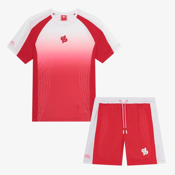 ENSEMBLE T-SHIRT + SHORT RED SUNSET – SUMMER 25
