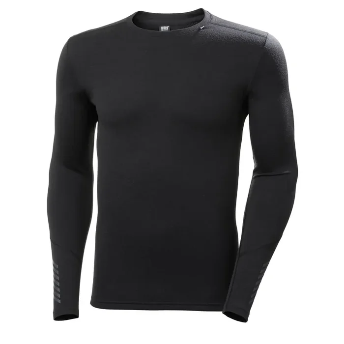 Expédition Rapide Helly Hansen Lifa Merino Midweight Crew, homme, noir