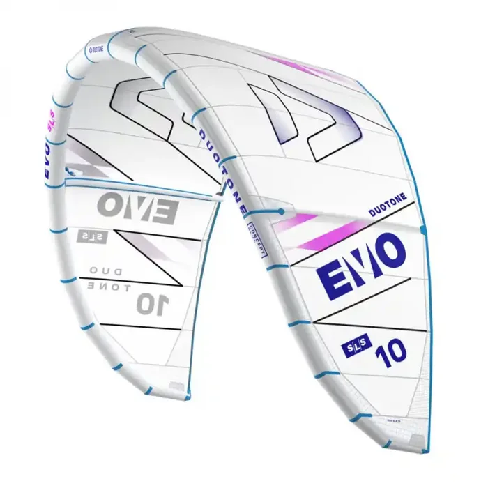 Fait Main Aile de kitesurf duotone evo sls concept blue undyed blanc 2025