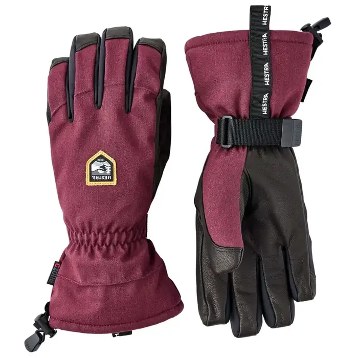 Fait Main Hestra CZone Mountain, gants de ski, bordeaux