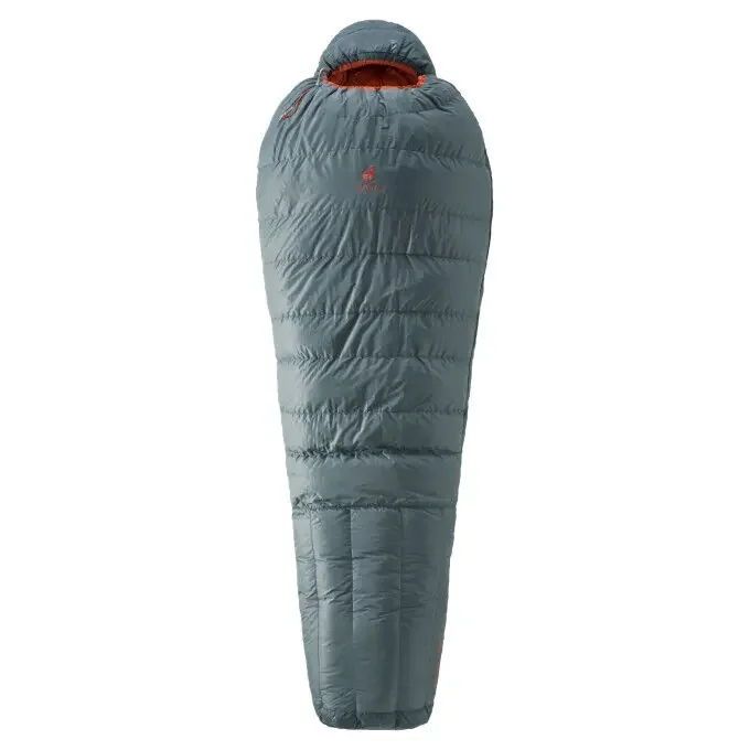 Fait Main Sac de couchage Deuter ASTRO PRO 600 EL / ZIP LEFT Teal/Paprika