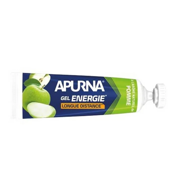 Gel énergétique longue distance pomme verte en tube unitaire +2h d&rsquo;efforts Apurna [Taille 35 g]