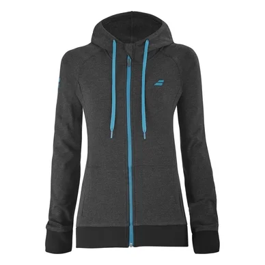 Gilet Babolat Women Exercise Hood Jacket Black Heather