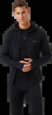Gilet Björn Borg Homme Borg Running Mid Layer Hood Black Beauty
