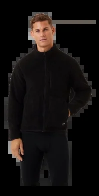 Gilet Björn Borg Homme Centre Pile Fleece Jacket Black Beauty