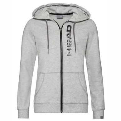 Gilet de Tennis HEAD Women Club Greta Grey Melange Black