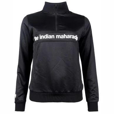 Gilet de Tennis The Indian Maharadja Women Poly Terry Half Zip IM Black