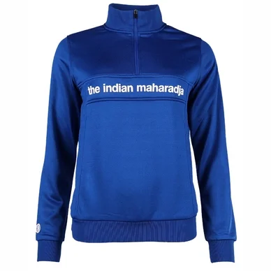 Gilet de Tennis The Indian Maharadja Women Poly Terry Half Zip IM Cobalt
