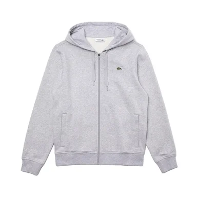 Gilet Lacoste Men SH1551 Hooded Sweatshirt Silver Chine Elephant Gre