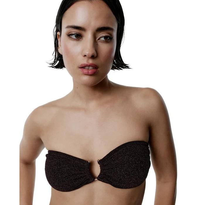 Haut de maillot de bain bandeau femme Black Limba Nova [Taille L]