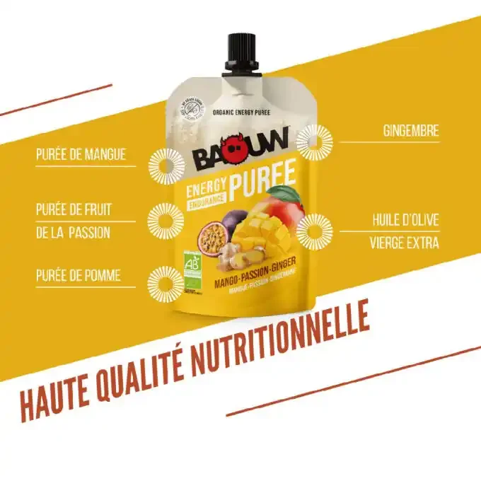 Haute Qualité Compote purée énergétique BAOUW BIO BIO MANGUE 90G