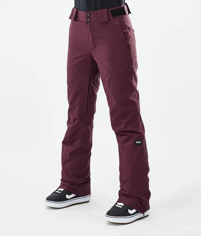 Haute Qualité Dope Con W Pantalon de Snowboard Femme Burgundy
