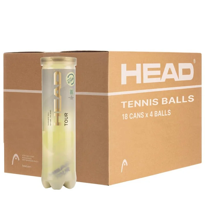 Head Tour – Box of 18 Cans of 4 Tennis Balls