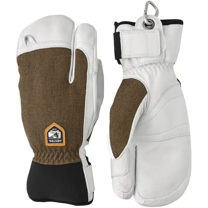 Hestra Army Leather Patrol, 3 doigts gants de ski, olive Commander Vite
