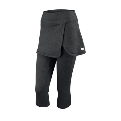 Jupe de Tennis Wilson Femme Rush Capri Skort III Noir Charbon