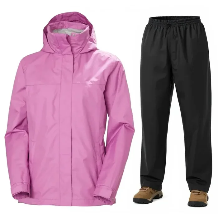 Jusqu’à Épuisement Des Stocks Helly Hansen Aden/HH Rain, ensemble de pluie, femme, rose/noir