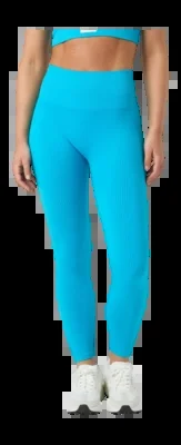 Legging Björn Borg Femme Studio Seamless Ribbed Tights Bleu Atomic