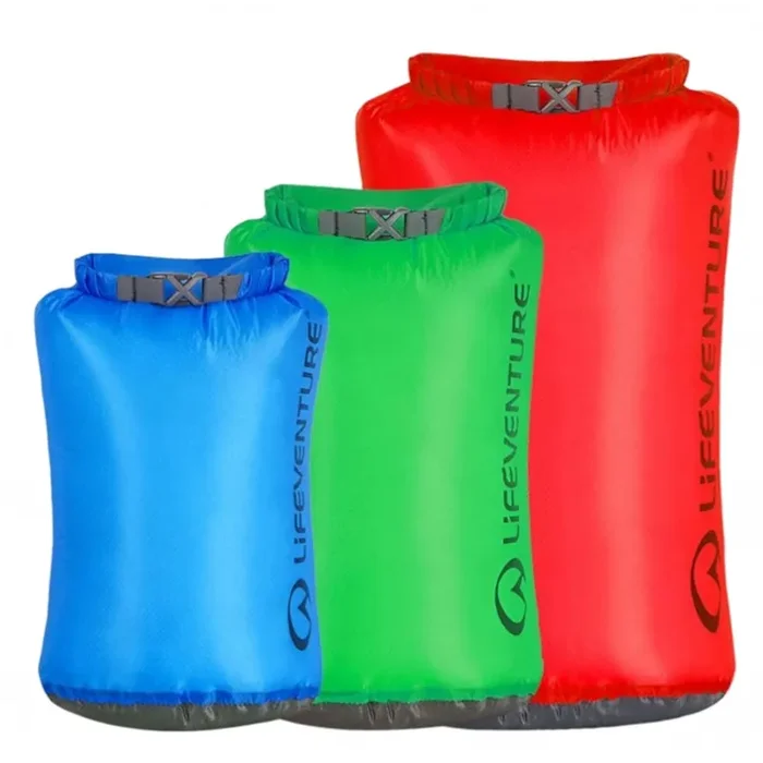 Lifeventure Ultralight Dry Bag Multipack, bleu, vert et rouge Achat Immédiat