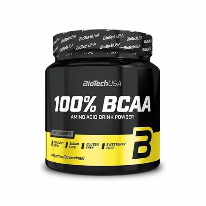 Lot de 10 pots d’acides aminés Biotech USA 100% bcaa – 400g