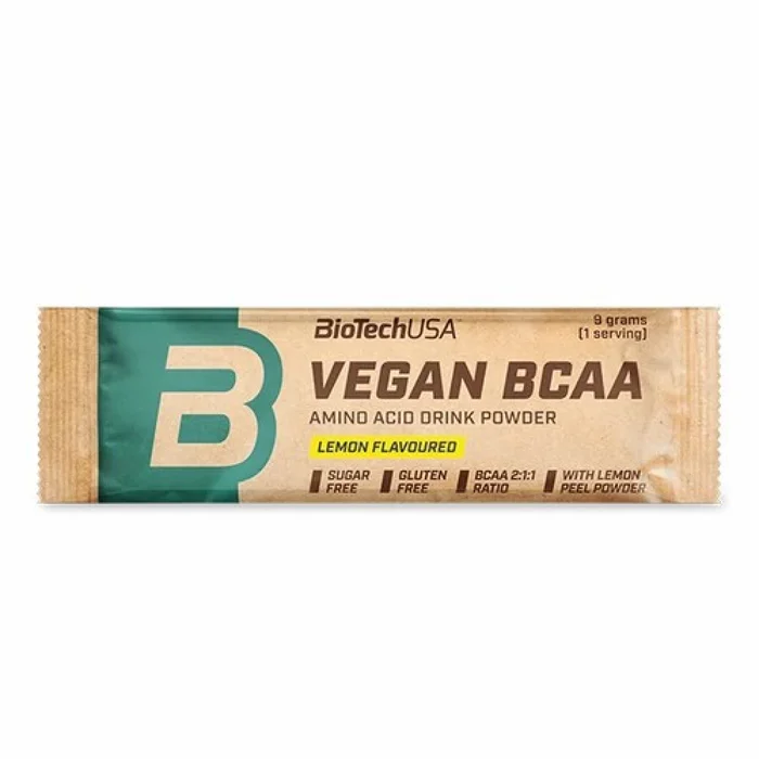 Lot de 10 sachets de d’acides aminés Biotech USA vegan bcaa – Citron – 9g