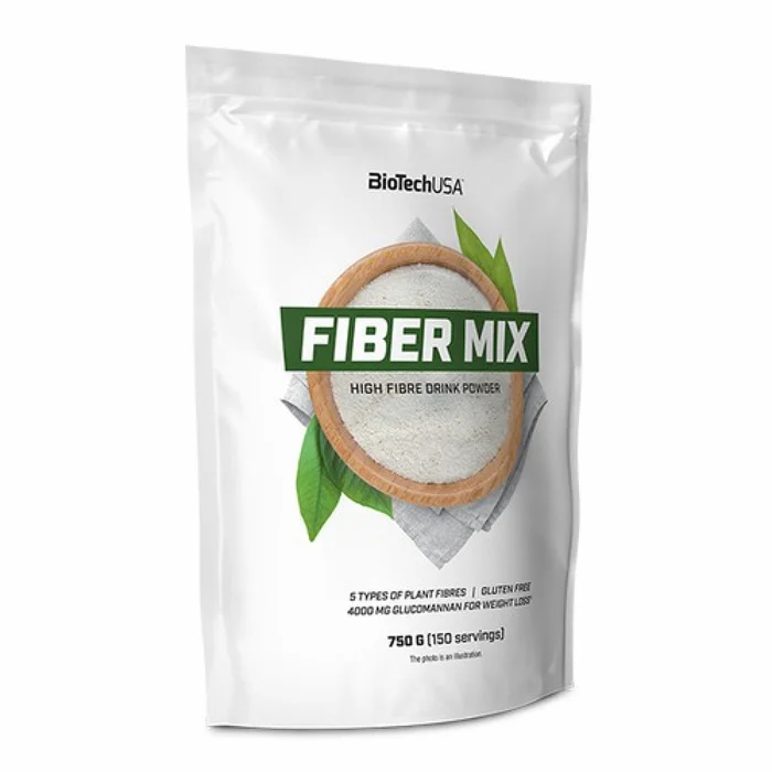 Lot de 10 sacs de collations mélanges de fibres Biotech USA – Neutre – 750g