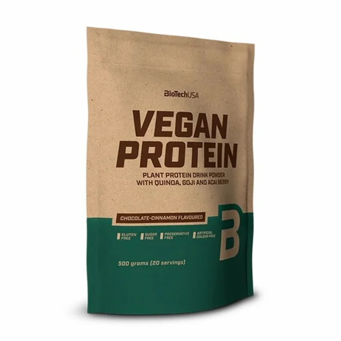 Lot de 10 sacs de protéines végétalienne Biotech USA – Chocolat-cannelle – 500g