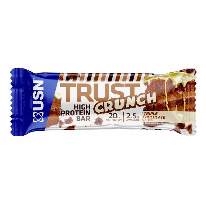 Lot de 12 barres de nutrition triple chocolat USN Nutrition Trust Crunch [Taille 60 g]