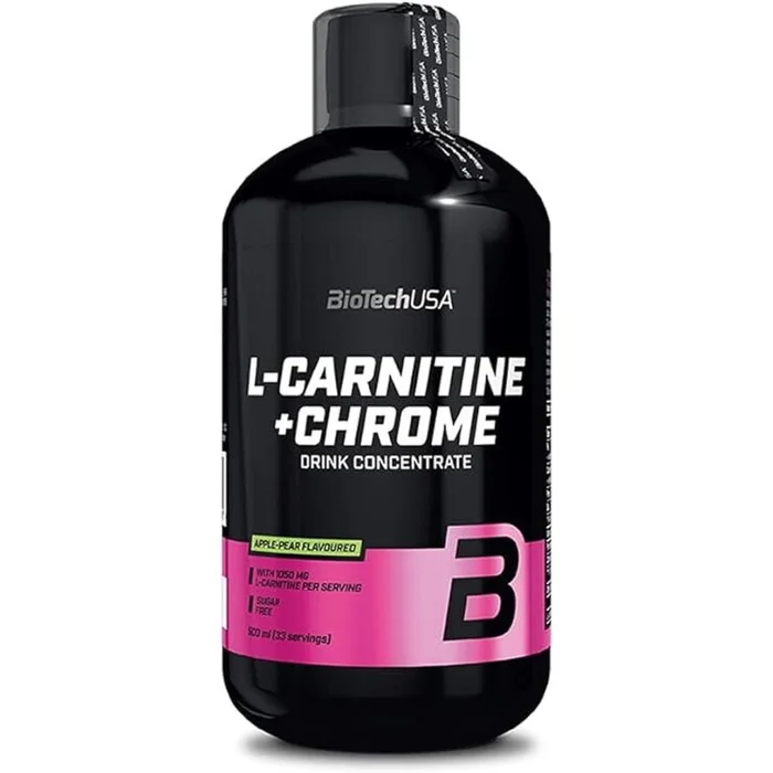 Lot de 12 bouteilles de l-carnitines + chrome Biotech USA – Orange – 500ml
