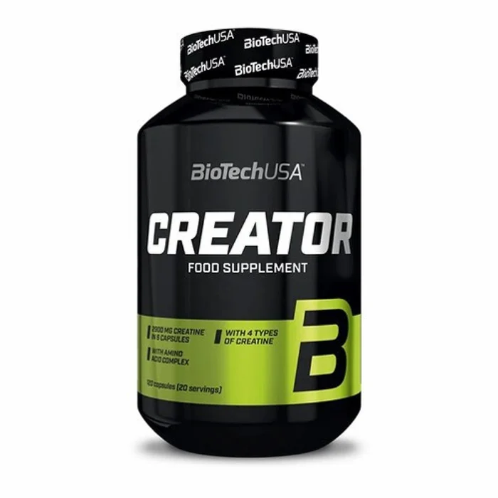 Lot de 12 pots de créatines Biotech USA crea-tor – 120 Gélul