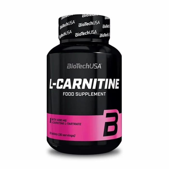 Lot de 12 pots de l-carnitines 1000mg Biotech USA – 30 comp