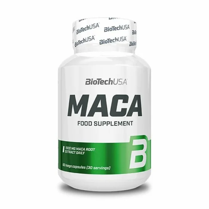 Lot de 12 pots de vitamine Biotech USA maca – 60 Gélul