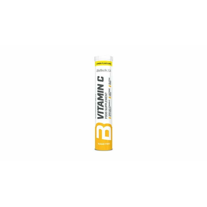 Lot de 12 tubes de comprimé effervescent à la vitamine C Biotech USA – Citron – 20 comp