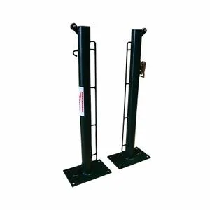 Lot de 2 poteaux de tennis fixes avec bases à visser