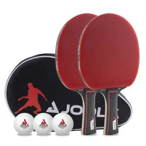 Lot de 2 raquettes et 3 balles de tennis de table Pro