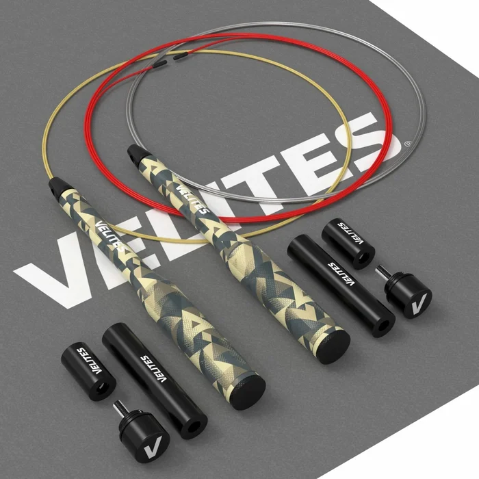 Lot de corde à sauter lestée avec câbles et tapis Velites Fire 2.0