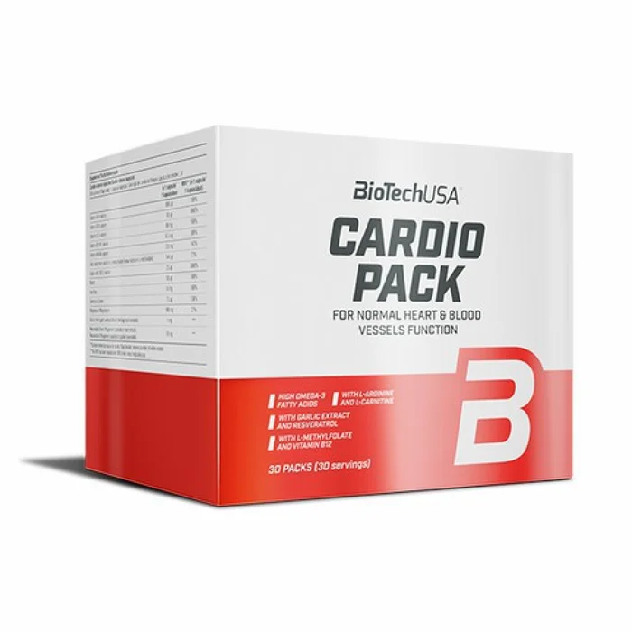 Lots de 30 pack de vitamine cardio Biotech USA – 30 gélul