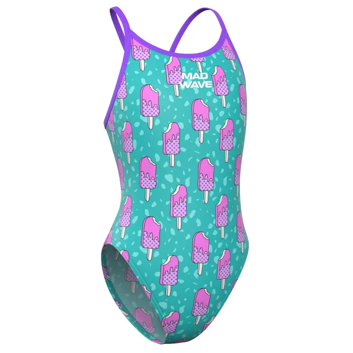 Maillot de bain 1 piu00e8ce fille Mad Wave Flare C2 [Taille M]