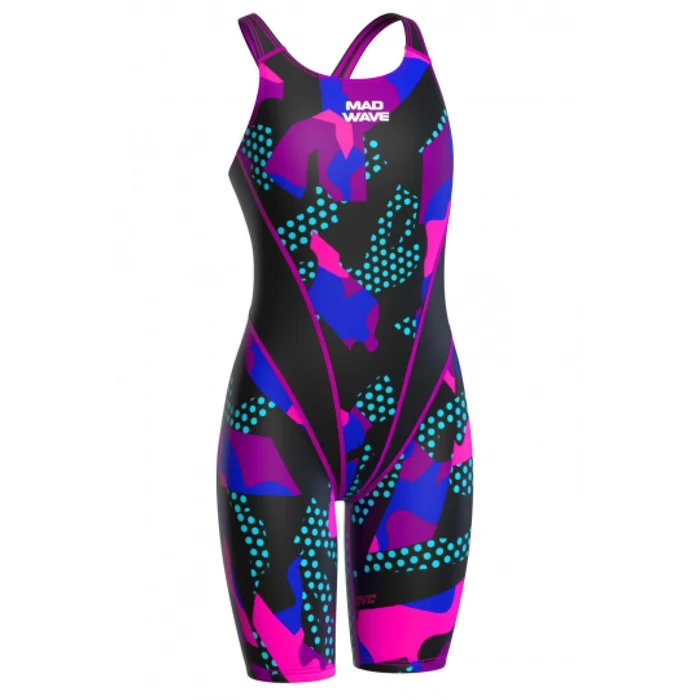 Maillot de bain 1 piu00e8ce fille Mad Wave Kneeskin PBT E0 [Taille L]